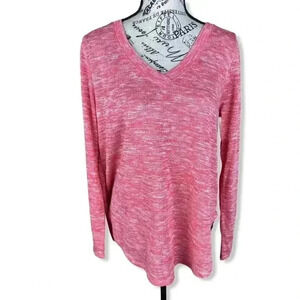 Caslon v-neck knit pullover top- M